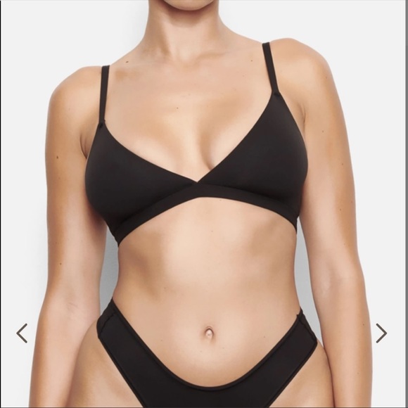 SKIMS Other - SKIMS Fits Everybody Triangle Black Bra Bralette Jersey Cotton Soft Size 3X